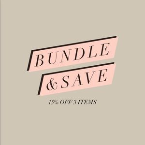 ✨ Bundle three or more items to save 15% ✨